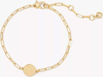 T Initial Chain Bracelet