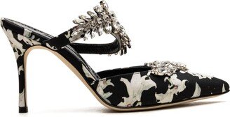 Lurum 90mm floral-print mules