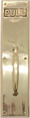 Pull Commercial Door Plate in Heavy Duty Cast Brass