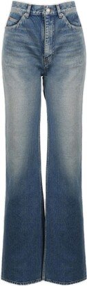 Button Detailed Straight Leg Jeans-AK