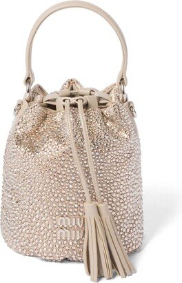 Glass-Crystal Bucket Bag