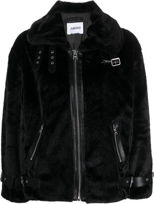 Jakke Faux-Fur Zipped Jacket