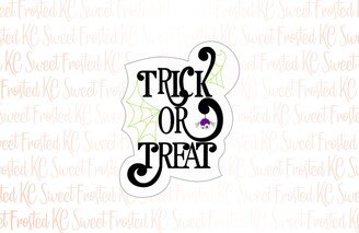 Trick Or Treat Plaque Cookie Cutter #2