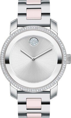 Bold Iconic Women's Swiss Quartz 3600881 Stainless Steel & Crystal Case and Link Bracelet Watch