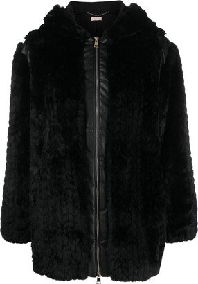 Hooded Faux-Fur Jacket-AB