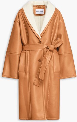 Dolores shearling-lined faux leather coat