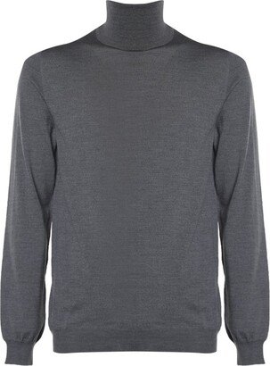 Roll-Neck Straight Hem Jumper-AE