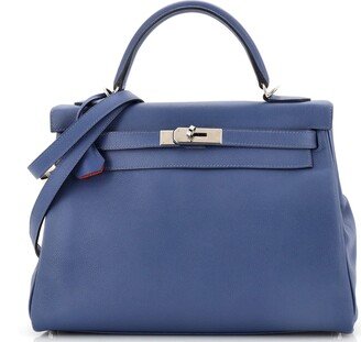 Kelly Handbag Verso Evercolor with Palladium Hardware 32