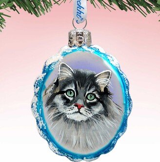 Siberian Forest Cat Mercury Holiday Ornament