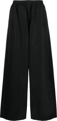 Wide-Leg Cotton Track Pants