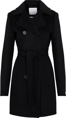 Belted Long-Sleeved Coat-AS