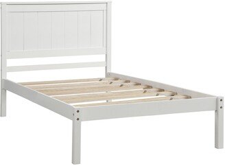 Platform Bed Frame with Headboard , Wood Slat Support , No Box Spring Needed ,Twin