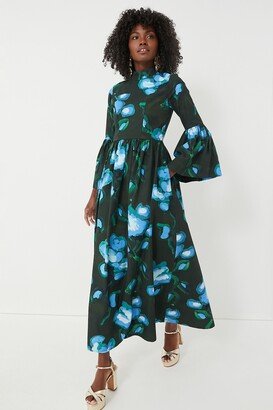 De Loreta Recuerdos Verde Print Matilda Dress