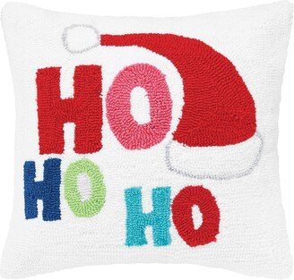 Hohoho Hooked Throw Pillow