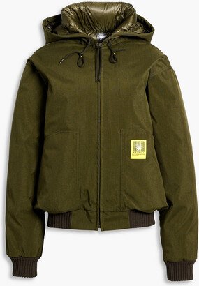 Shell hooded down jacket