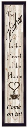 Kitchen Is The Heart of The Home by Millwork Engineering, Ready to hang Framed Print, Black Frame, 7 x 32