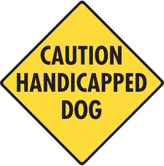Caution Handicapped Dog Yard Sign - Aluminum Or Vinyl Sticker Weatherproof & Uv Protected For Deaf, Handicap 6 X 12