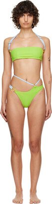 RoomSERVICE888 SSENSE Exclusive Blue & Green Strappy Bikini