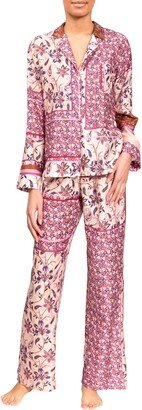 Allison Angela Floral Cotton & Silk Pajamas