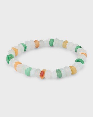 David C.A. Lin Multicolor Jadeite Beaded Bracelet