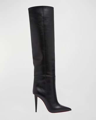 Astrilarge Botta Red Sole Two-Tone Leather Knee-High Boots