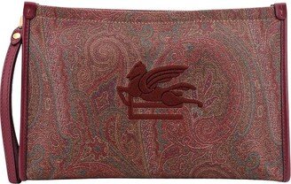 Paisley Printed Large Love Trotter Clutch Bag