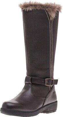 Womens Cold Weather Boots with Side Zipper (Debby) Waterproof Insulated Tall Winter Boots for Comfort