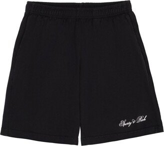 Logo-Print Elasticated-Waist Shorts