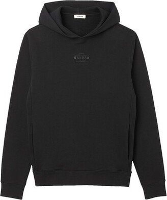 Hooded sweatshirt with rubber logo