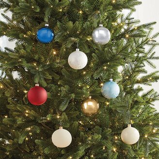 Classic Glass Orb Ornaments - Assorted Set of 6 Gold & Cream