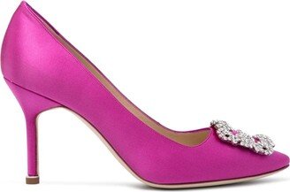 Hangisi 90mm satin stiletto pumps