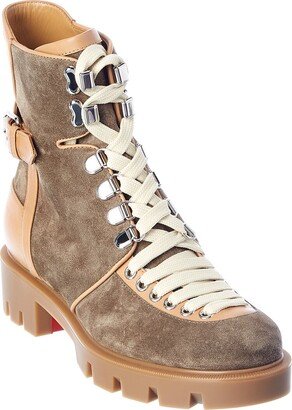 Macademia Suede & Leather Combat Boot-AA