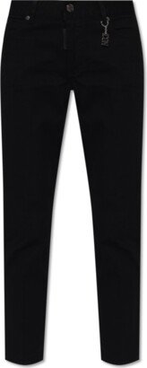 ‘Cropped Twiggy’ Jeans - Black