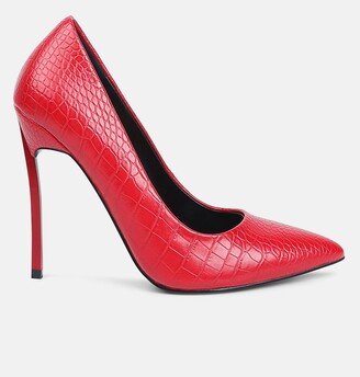 Urchin Croc High Stiletto Heel Pumps