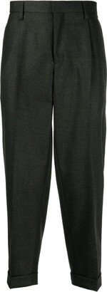 Tapered Cropped Trousers-AE