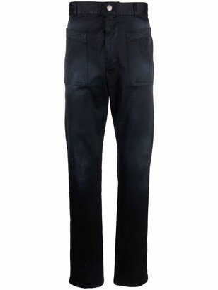 Embroidered-Logo Slim-Cut Trousers