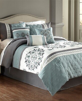 Riverbrook Home Alex 7Pc Queen Comforter - Blue/gray