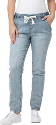 Maternity Denim Jogger Light Blue