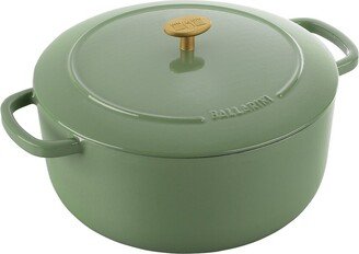 Cast Iron Bellamonte Green 7.6Qt Round Dutch Oven