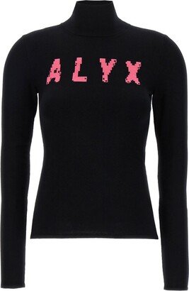 Logo Intarsia Turtleneck Jumper