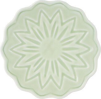 Green Flower Plate