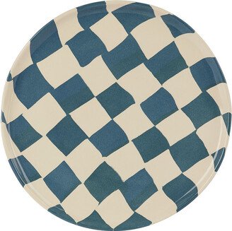 Henry Holland Studio Blue & White Check Dinner Plate