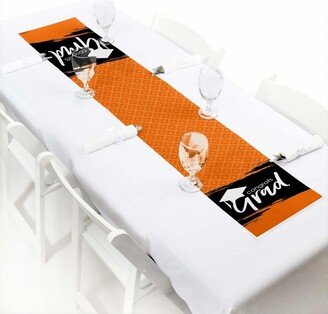 Big Dot of Happiness Orange Grad - Best is Yet to Come - Petite Orange Graduation Party Paper Table Runner - 12 x 60 inches