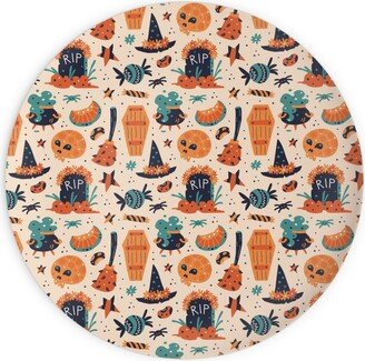 Plates: Halloween Rip - Multi On Beige Plates, 10X10, Multicolor