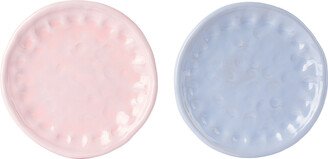 GERSTLEY Pink & Blue Lunch Plate Set