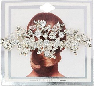 Rare Beauty Leaf Crystal and Rhinestone Bridal Hair Comb