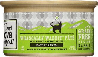 I and Love and You Canned Cat Food - Wabbit Pate - Case of 24 - 3 oz