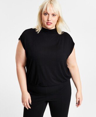 Plus Size Short-Sleeve Blouson Tee, Created for Macy's