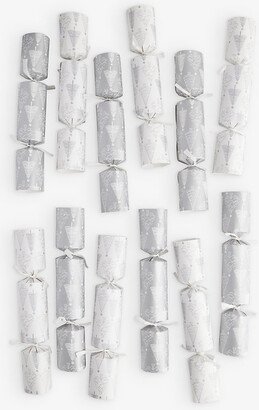 Selfridges Edit Silver Christmas Trees Paper Christmas Crackers Pack of 12