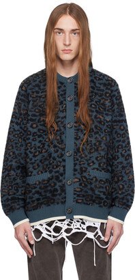 Blue Leopard Cardigan